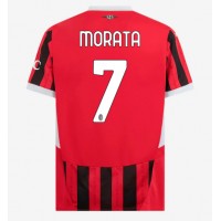 Fotballdrakt Herre AC Milan Alvaro Morata #7 Hjemmedrakt 2024-25 Kortermet